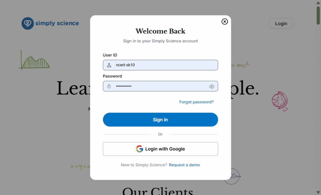 How to Log In to Simply Science Student Portal