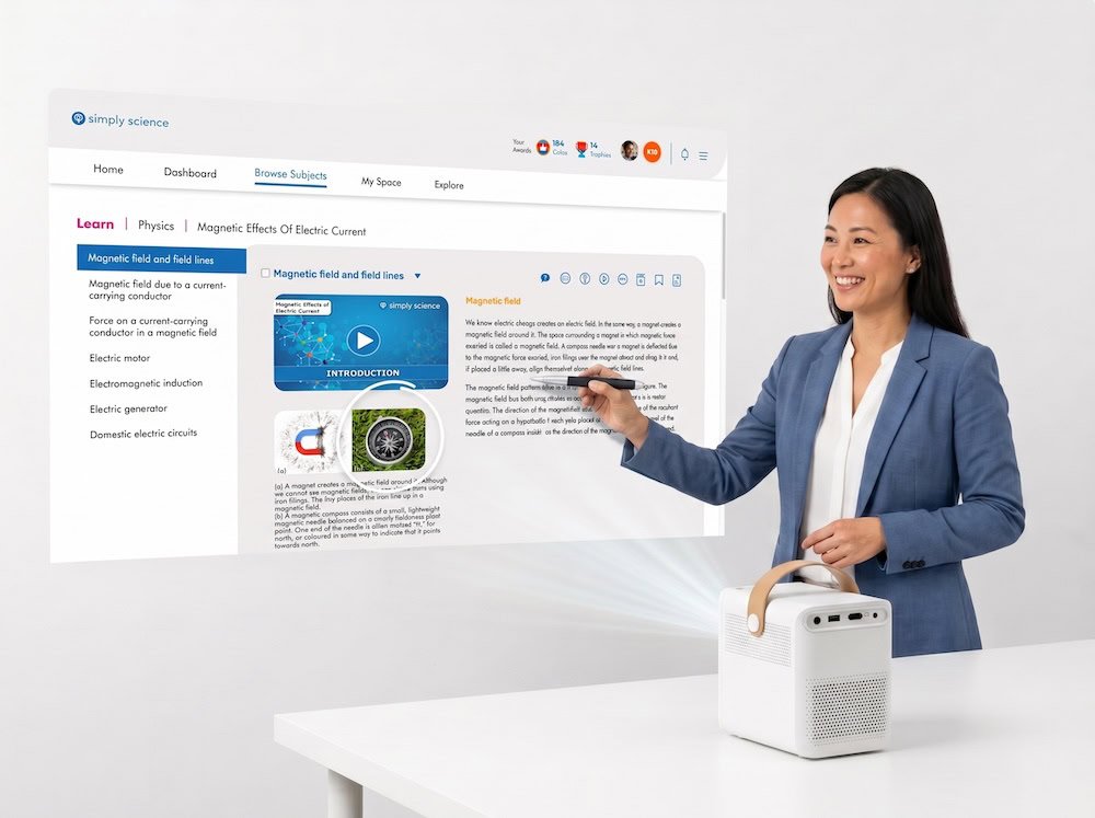 Simply Science Affordable LMS WBiPro Interactive Projector